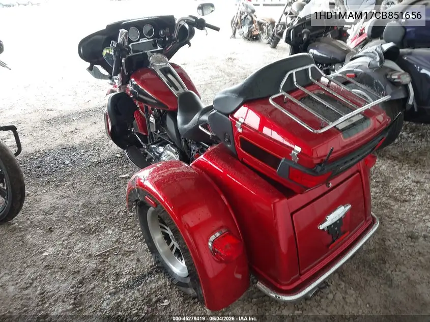 2012 Harley-Davidson Flhtcutg Tri Glide Ultra Classic VIN: 1HD1MAM17CB851656 Lot: 45279419