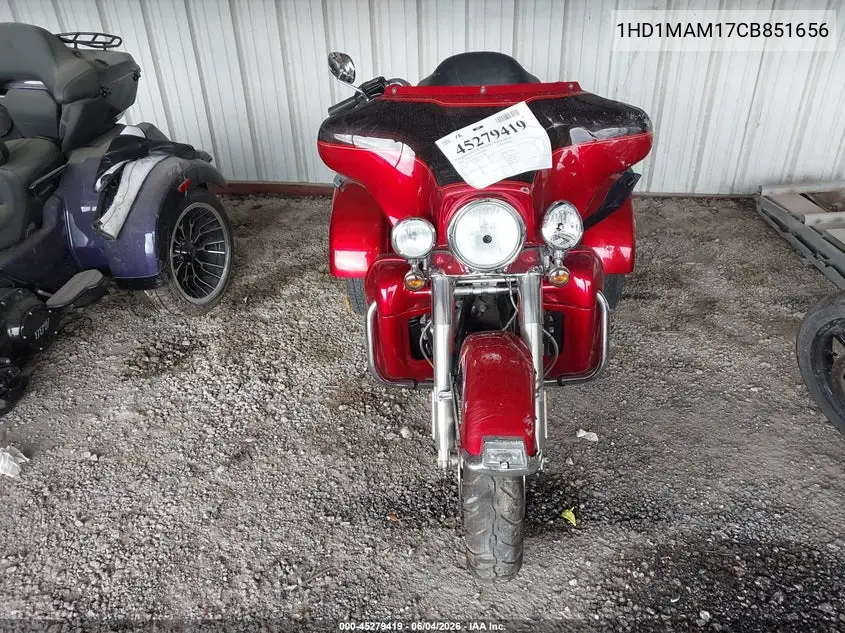 2012 Harley-Davidson Flhtcutg Tri Glide Ultra Classic VIN: 1HD1MAM17CB851656 Lot: 45279419