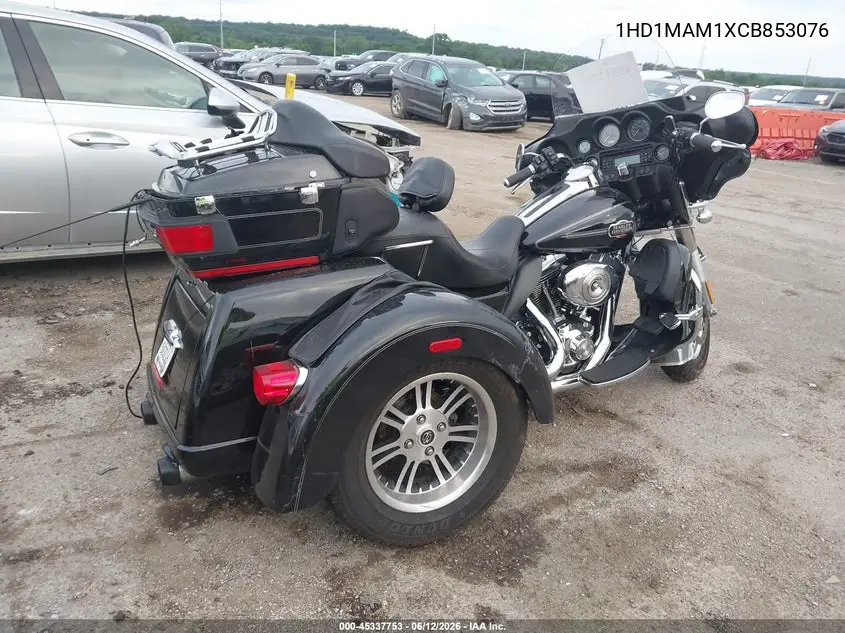 2012 Harley-Davidson Flhtcutg Tri Glide Ultra Classic VIN: 1HD1MAM1XCB853076 Lot: 45337753
