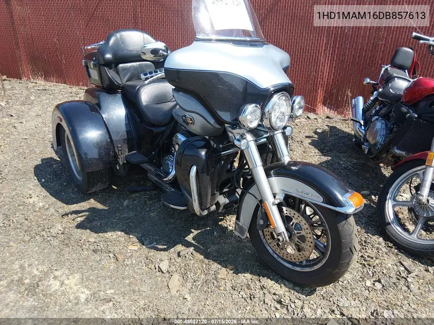 2013 Harley-Davidson Flhtcutg Tri Glide Ultra Classic VIN: 1HD1MAM16DB857613 Lot: 45527120