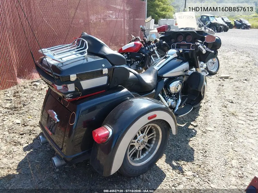 2013 Harley-Davidson Flhtcutg Tri Glide Ultra Classic VIN: 1HD1MAM16DB857613 Lot: 45527120