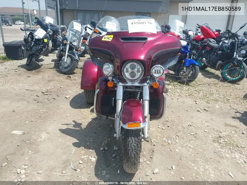 2014 Harley-Davidson Flhtcutg Tri Glide Ultra VIN: 1HD1MAL17EB850589 Lot: 45500176