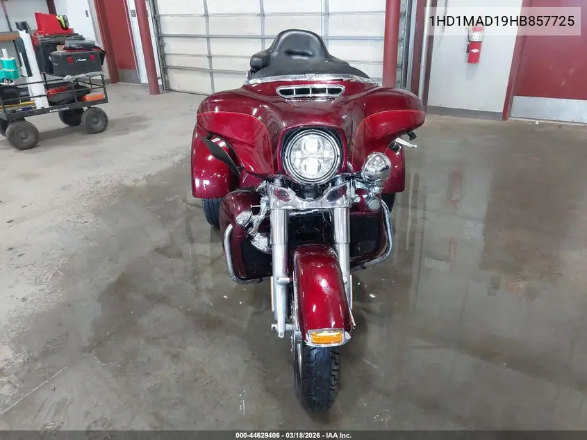 2017 Harley-Davidson Flhtcutg Tri Glide Ultra VIN: 1HD1MAD19HB857725 Lot: 44629406