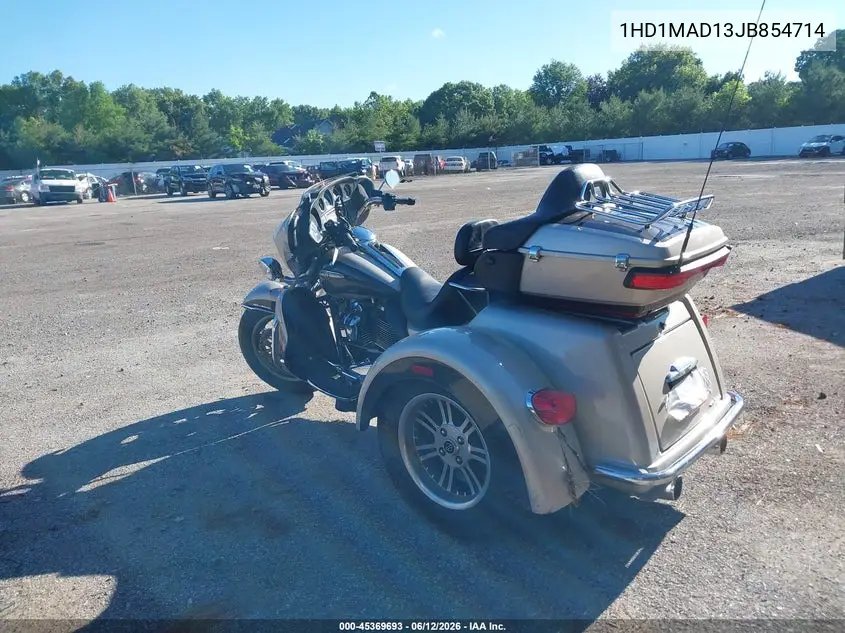 2018 Harley-Davidson Flhtcutg Tri Glide Ultra VIN: 1HD1MAD13JB854714 Lot: 45369693