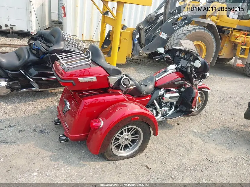 2018 Harley-Davidson Flhtcutg Tri Glide Ultra VIN: 1HD1MAD11JB850015 Lot: 45622208
