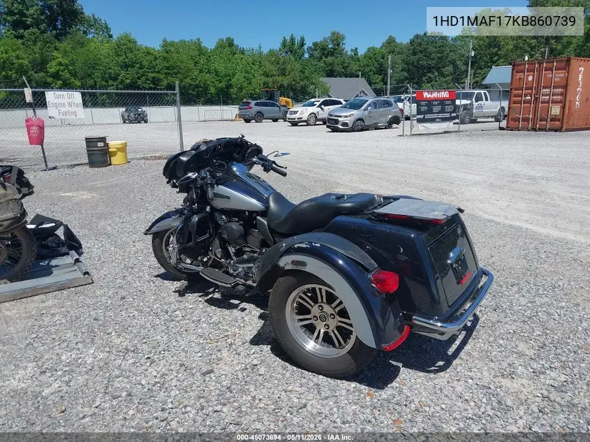 2019 Harley-Davidson Flhtcutg VIN: 1HD1MAF17KB860739 Lot: 45073694