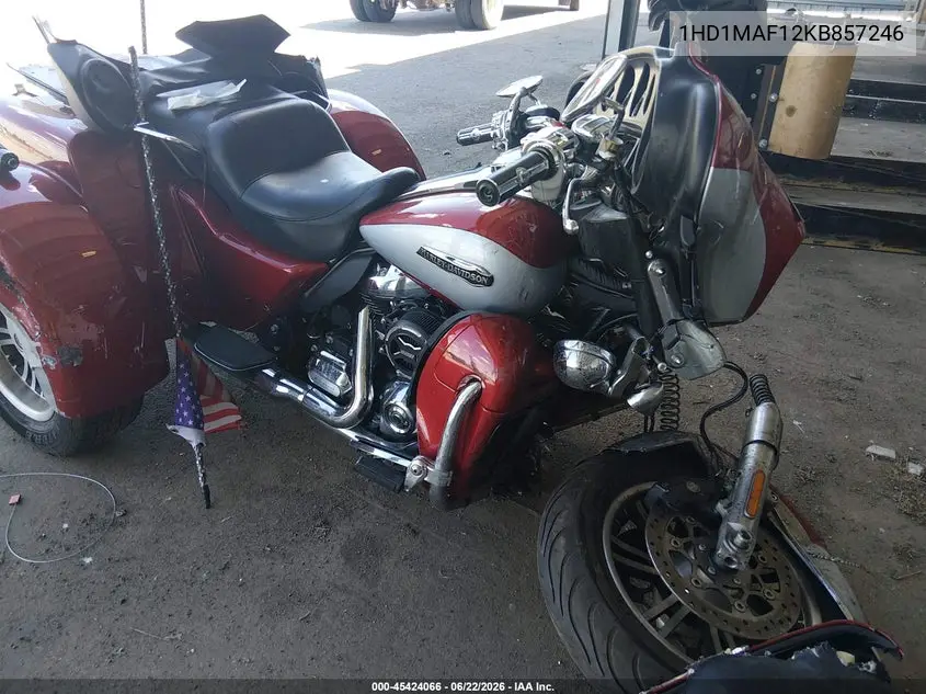 2019 Harley-Davidson Flhtcutg VIN: 1HD1MAF12KB857246 Lot: 45424066