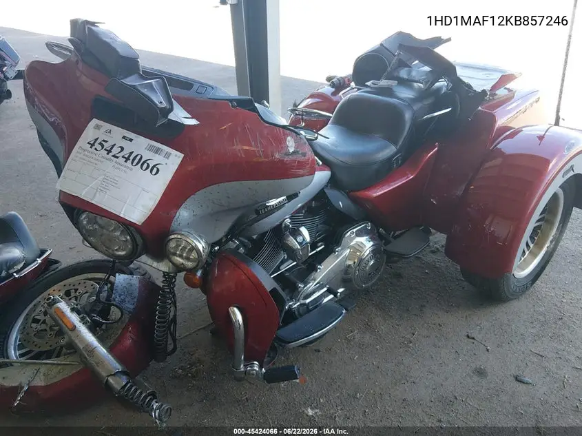 2019 Harley-Davidson Flhtcutg VIN: 1HD1MAF12KB857246 Lot: 45424066