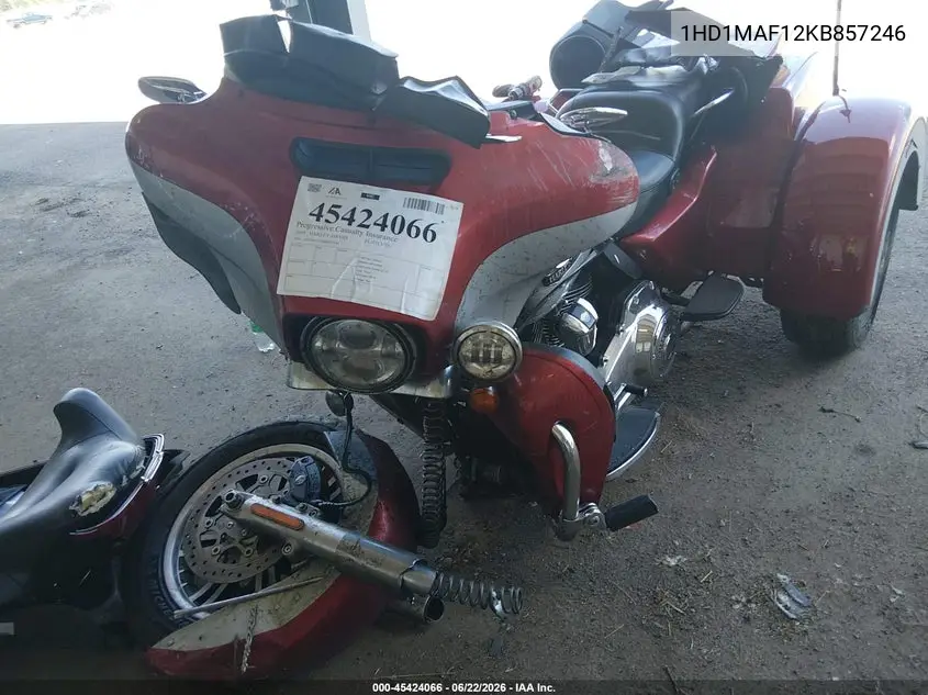 2019 Harley-Davidson Flhtcutg VIN: 1HD1MAF12KB857246 Lot: 45424066