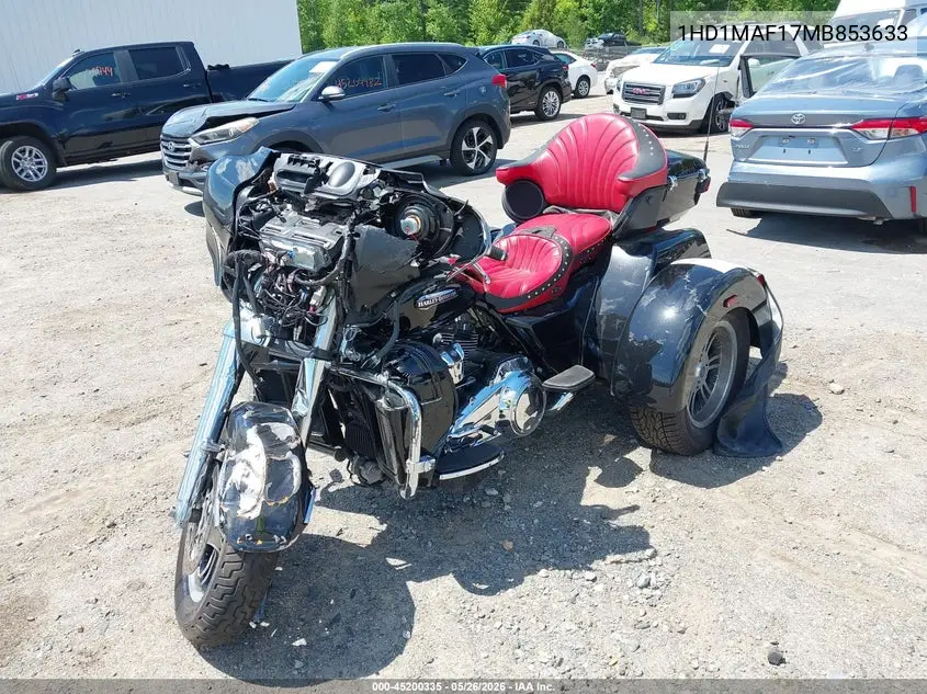 2021 Harley-Davidson Flhtcutg VIN: 1HD1MAF17MB853633 Lot: 45200335
