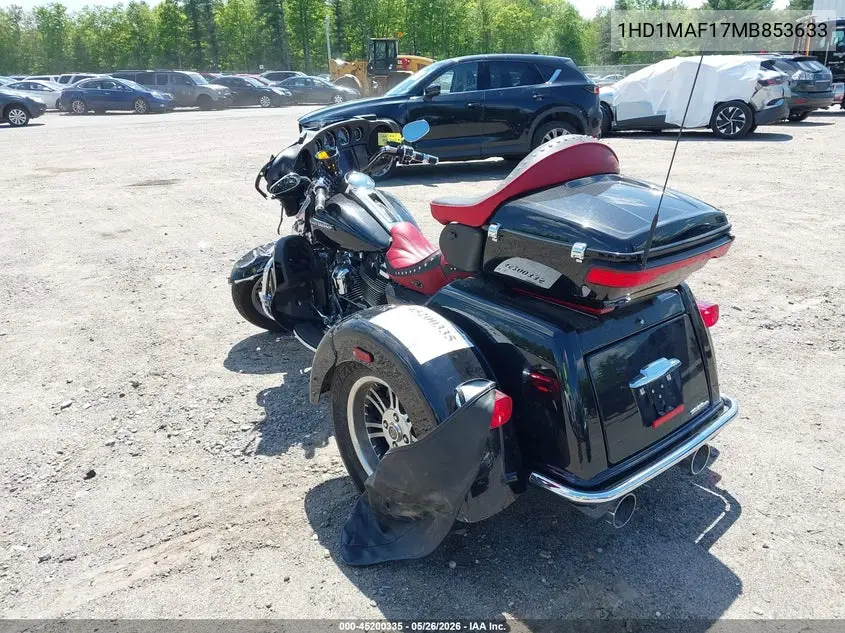 2021 Harley-Davidson Flhtcutg VIN: 1HD1MAF17MB853633 Lot: 45200335