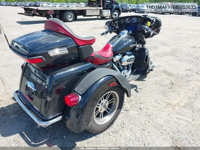 2021 Harley-Davidson Flhtcutg VIN: 1HD1MAF17MB853633 Lot: 45200335