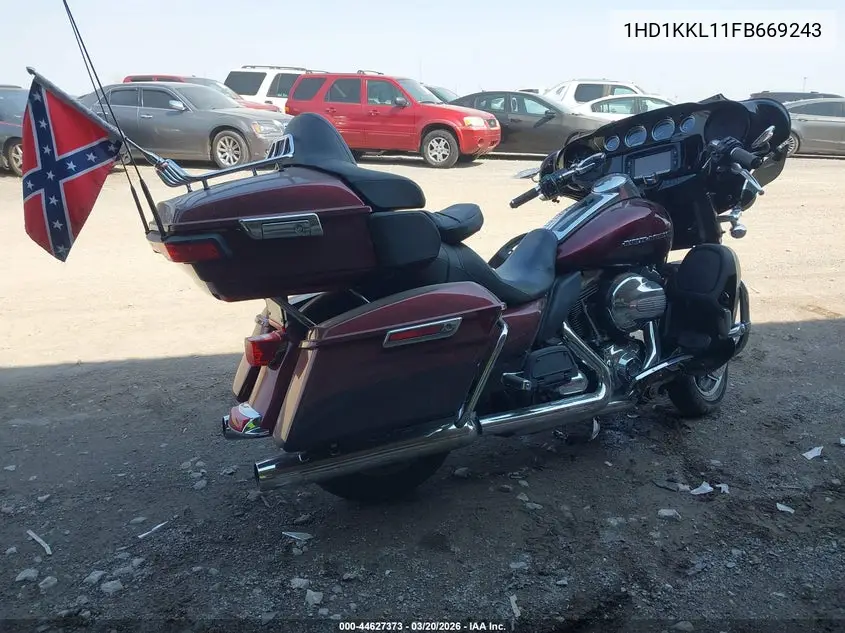 2015 Harley-Davidson Flhtkl Ultra Limited Low VIN: 1HD1KKL11FB669243 Lot: 44627373