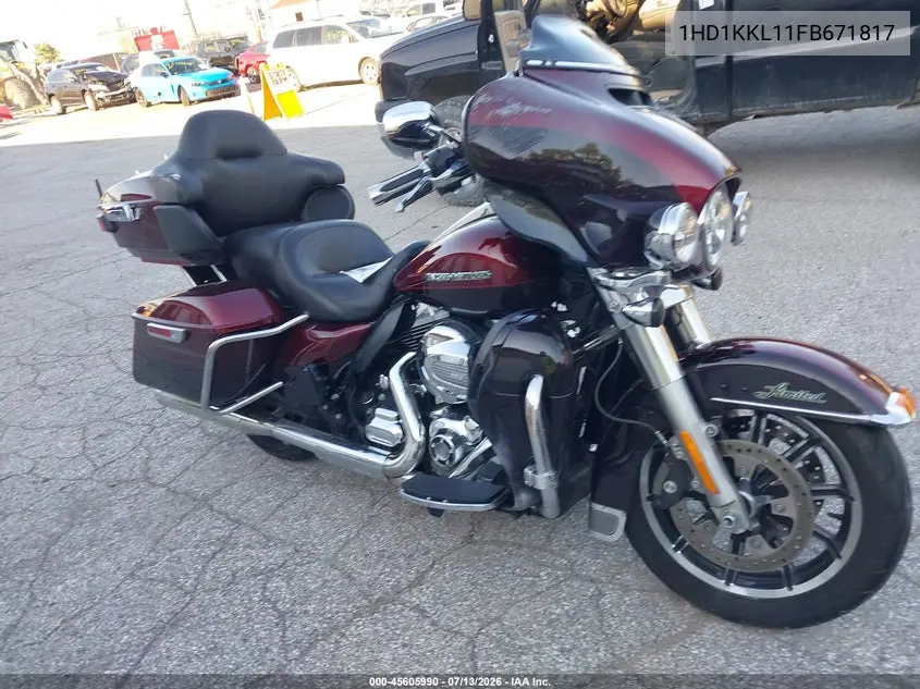 2015 Harley-Davidson Flhtkl Ultra Limited Low VIN: 1HD1KKL11FB671817 Lot: 45605990