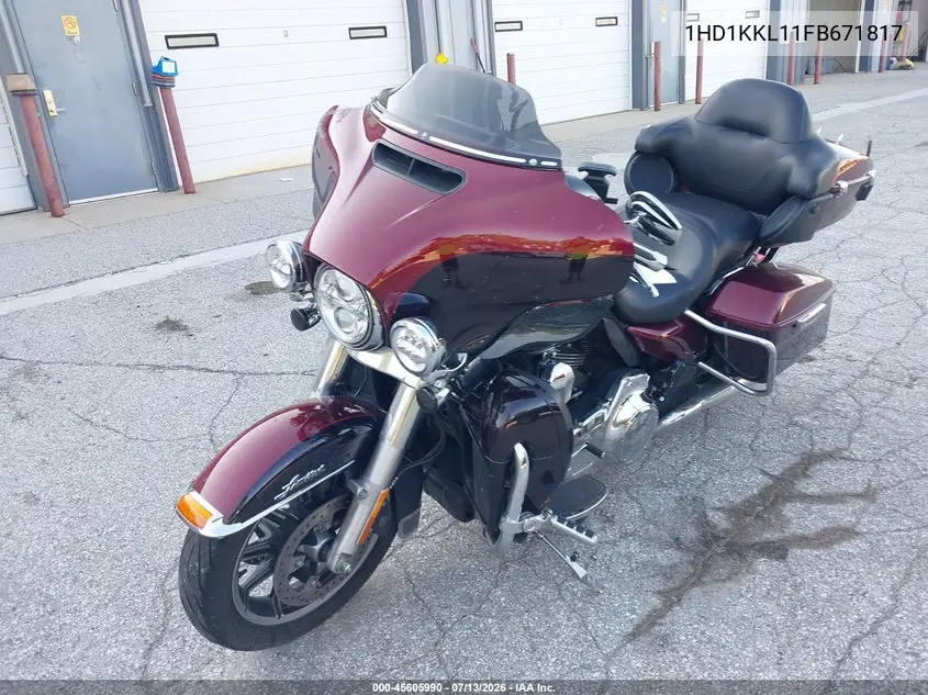 2015 Harley-Davidson Flhtkl Ultra Limited Low VIN: 1HD1KKL11FB671817 Lot: 45605990