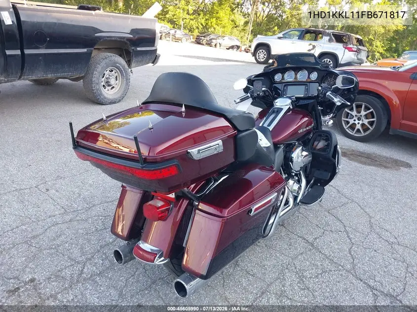 2015 Harley-Davidson Flhtkl Ultra Limited Low VIN: 1HD1KKL11FB671817 Lot: 45605990