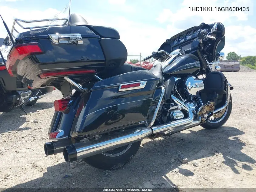 2016 Harley-Davidson Flhtkl Ultra Limited Low VIN: 1HD1KKL16GB600405 Lot: 45597269