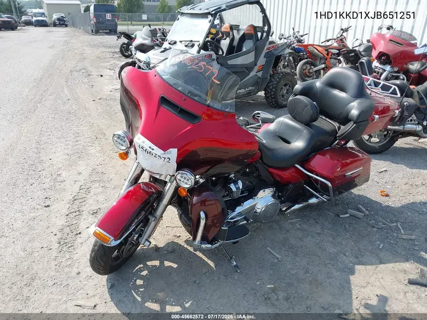 2018 Harley-Davidson Flhtkl Ultra Limited Low VIN: 1HD1KKD1XJB651251 Lot: 45662572