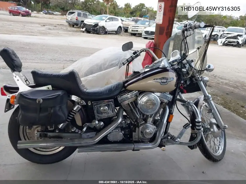 1998 Harley-Davidson Fxdwg Anniversary VIN: 1HD1GEL45WY316305 Lot: 43419561