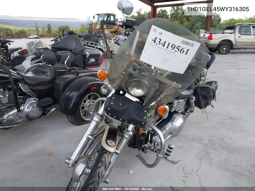 1998 Harley-Davidson Fxdwg Anniversary VIN: 1HD1GEL45WY316305 Lot: 43419561