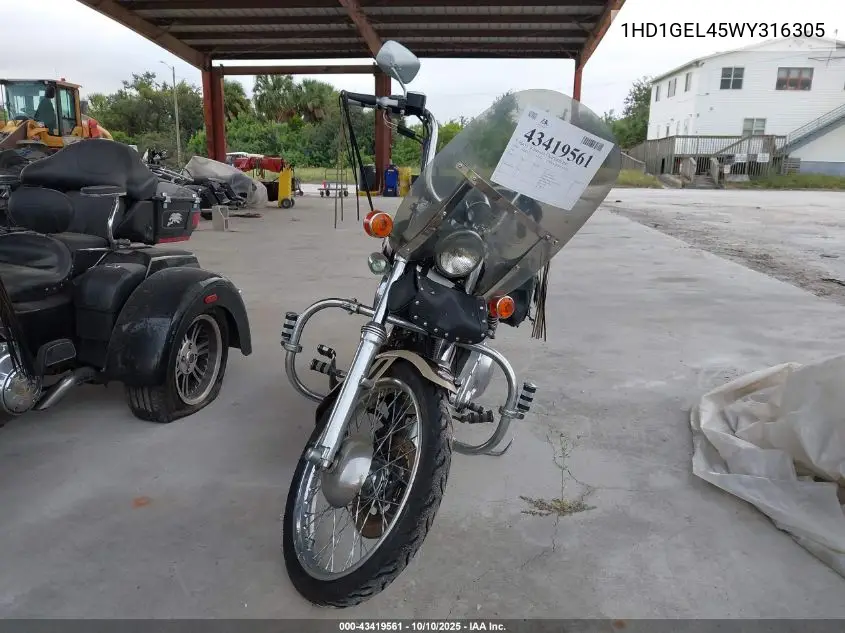 1998 Harley-Davidson Fxdwg Anniversary VIN: 1HD1GEL45WY316305 Lot: 43419561