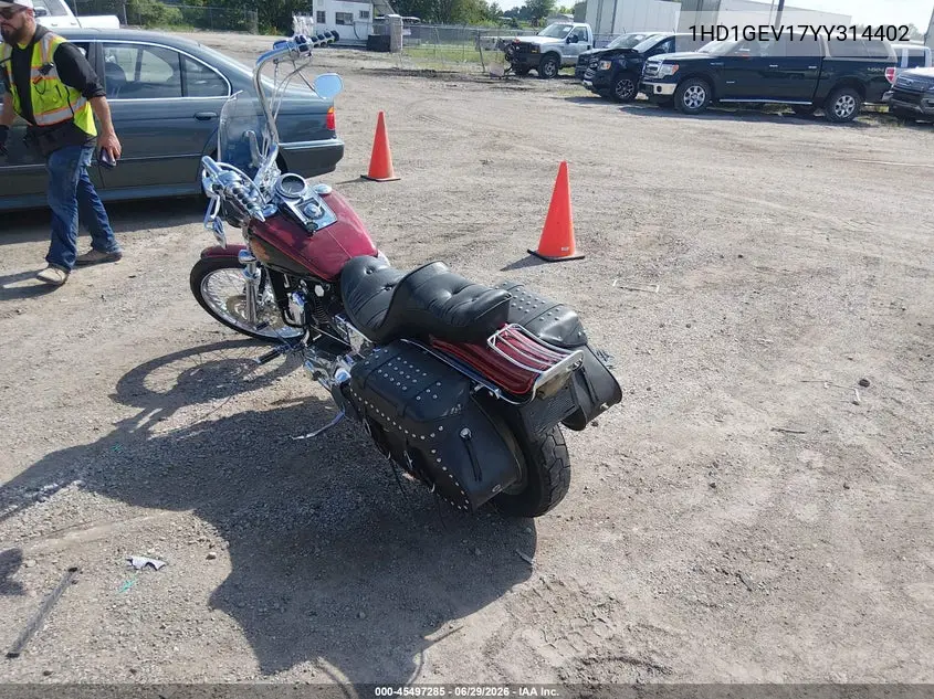 2000 Harley-Davidson Fxdwg VIN: 1HD1GEV17YY314402 Lot: 45497285