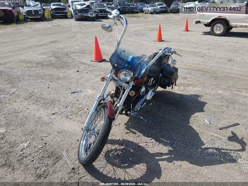 2000 Harley-Davidson Fxdwg VIN: 1HD1GEV17YY314402 Lot: 45497285
