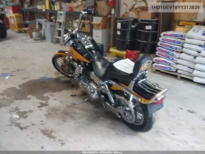 2000 Harley-Davidson Fxdwg VIN: 1HD1GEV18YY313839 Lot: 45585019
