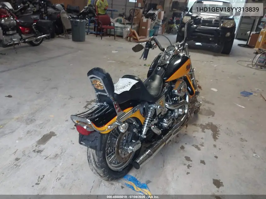 2000 Harley-Davidson Fxdwg VIN: 1HD1GEV18YY313839 Lot: 45585019