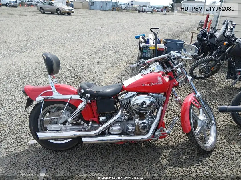 2001 Harley-Davidson Fxdwg2 VIN: 1HD1PBV121Y952030 Lot: 45431114