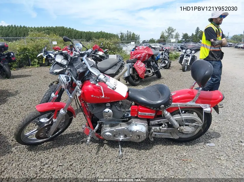 2001 Harley-Davidson Fxdwg2 VIN: 1HD1PBV121Y952030 Lot: 45431114
