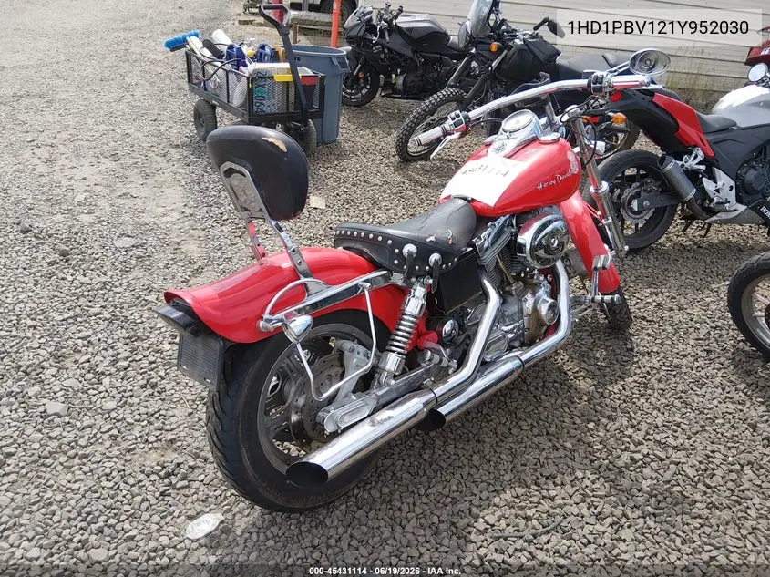 2001 Harley-Davidson Fxdwg2 VIN: 1HD1PBV121Y952030 Lot: 45431114
