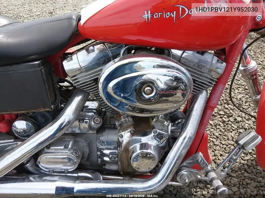 2001 Harley-Davidson Fxdwg2 VIN: 1HD1PBV121Y952030 Lot: 45431114