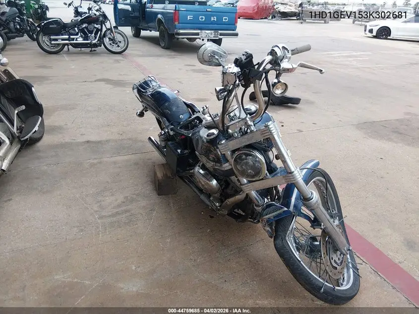 2003 Harley-Davidson Fxdwg VIN: 1HD1GEV153K302681 Lot: 44759685