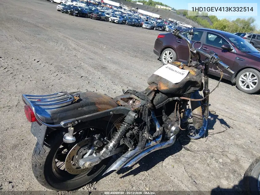 2003 Harley-Davidson Fxdwg Anniversary VIN: 1HD1GEV413K332514 Lot: 45069168