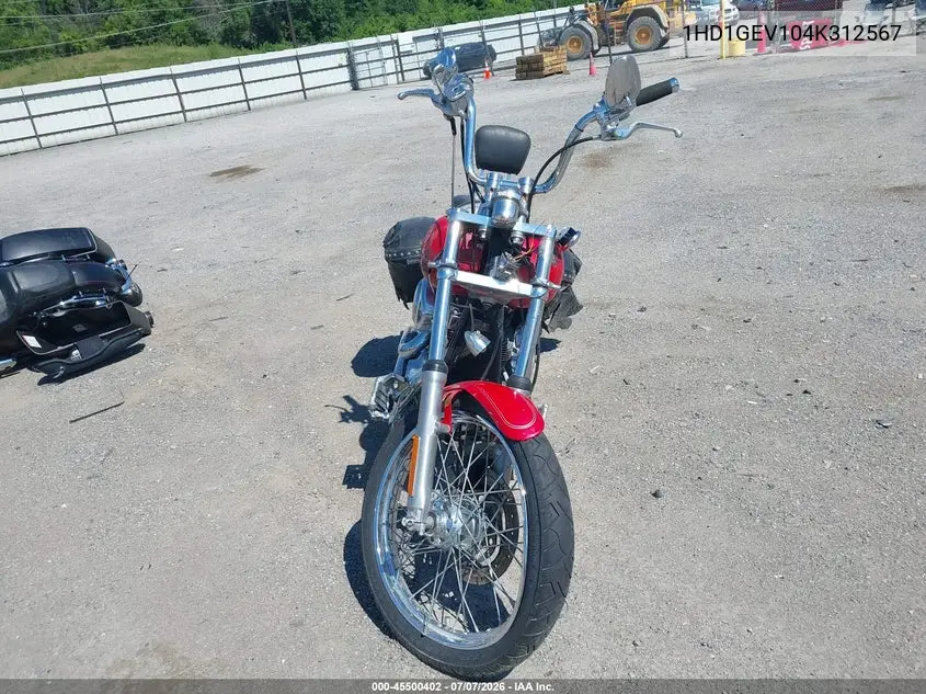 2004 Harley-Davidson Fxdwg VIN: 1HD1GEV104K312567 Lot: 45500402