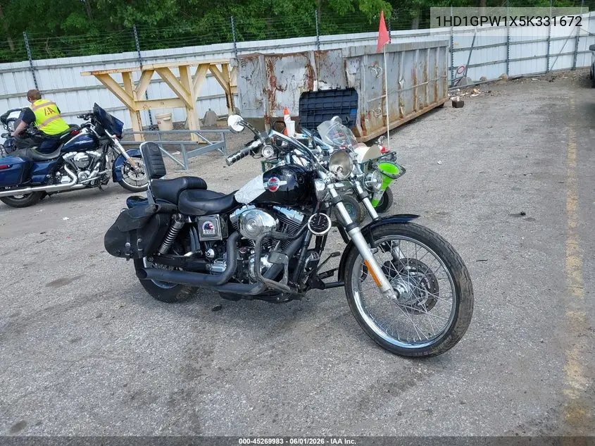 2005 Harley-Davidson Fxdwgi VIN: 1HD1GPW1X5K331672 Lot: 45269983