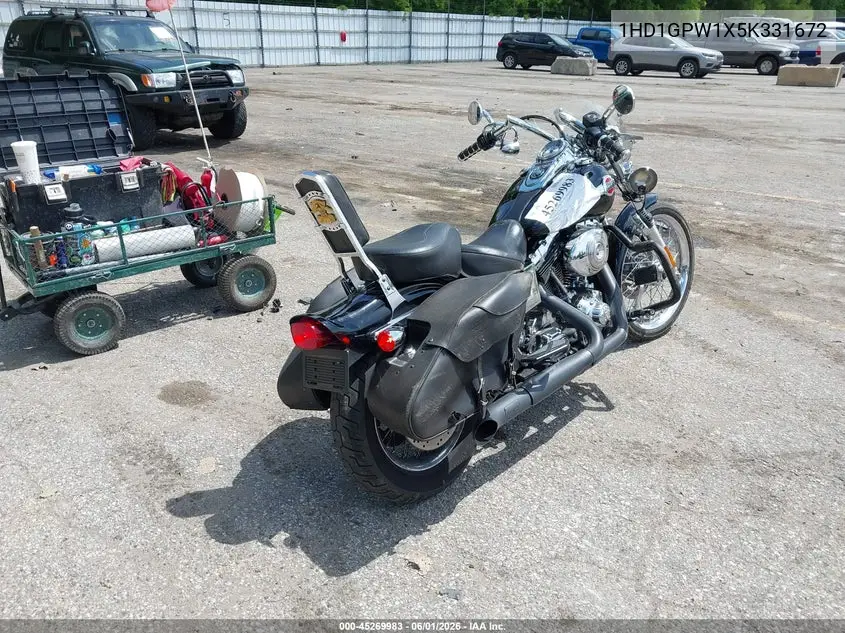 2005 Harley-Davidson Fxdwgi VIN: 1HD1GPW1X5K331672 Lot: 45269983