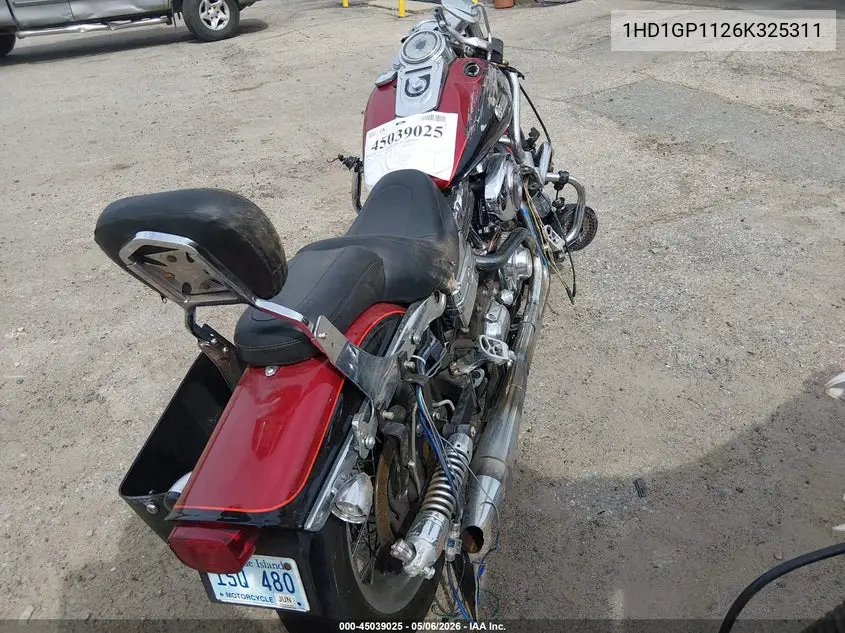 2006 Harley-Davidson Fxdwgi VIN: 1HD1GP1126K325311 Lot: 45039025