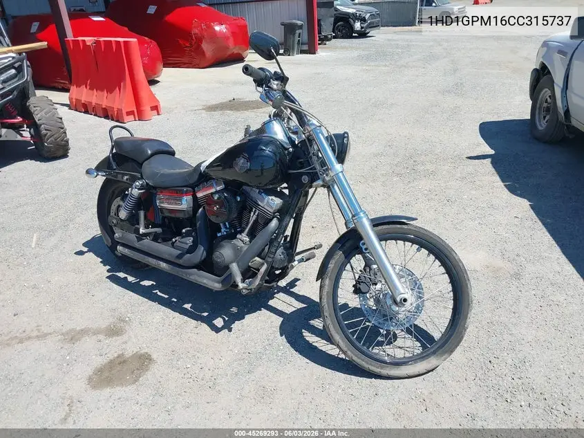 2012 Harley-Davidson Fxdwg Dyna Wide Glide VIN: 1HD1GPM16CC315737 Lot: 45269293