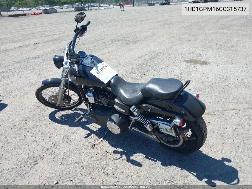 2012 Harley-Davidson Fxdwg Dyna Wide Glide VIN: 1HD1GPM16CC315737 Lot: 45269293