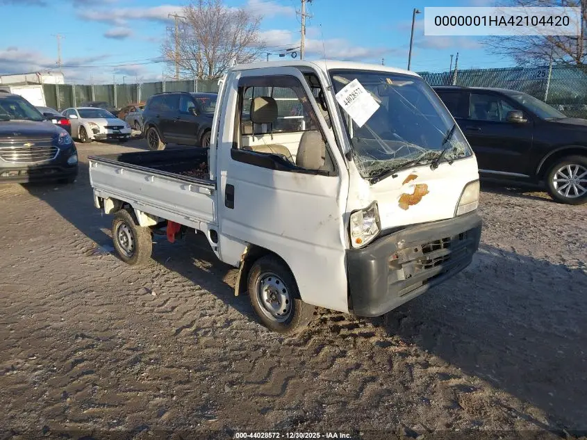 1994 Honda Acty VIN: HA42104420 Lot: 44028572