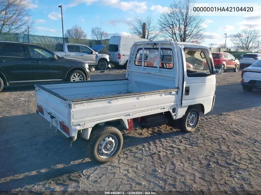 1994 Honda Acty VIN: HA42104420 Lot: 44028572