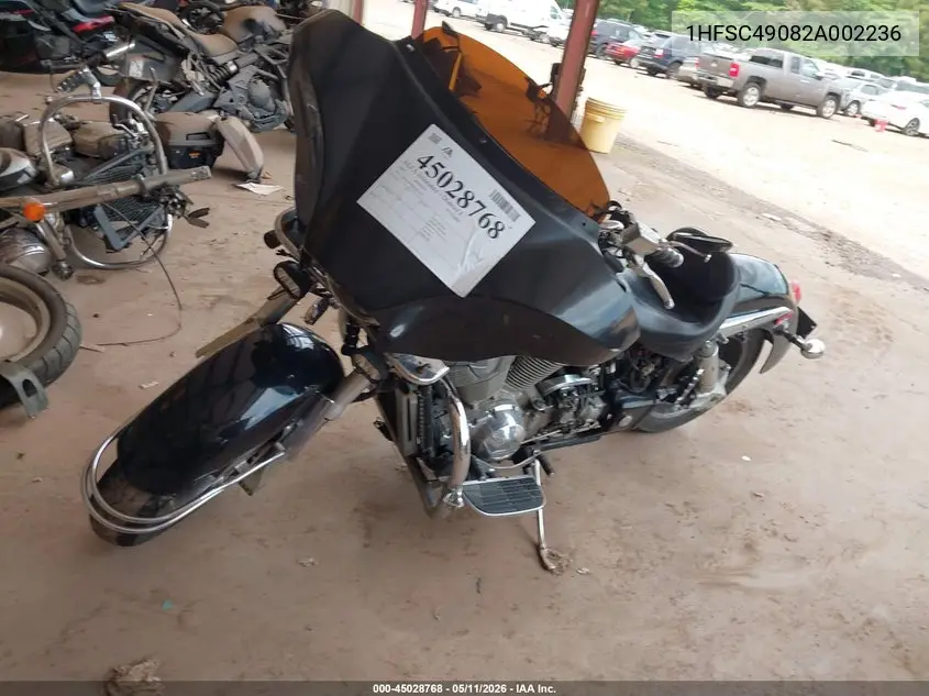 2002 Honda Vtx1800 R VIN: 1HFSC49082A002236 Lot: 45028768