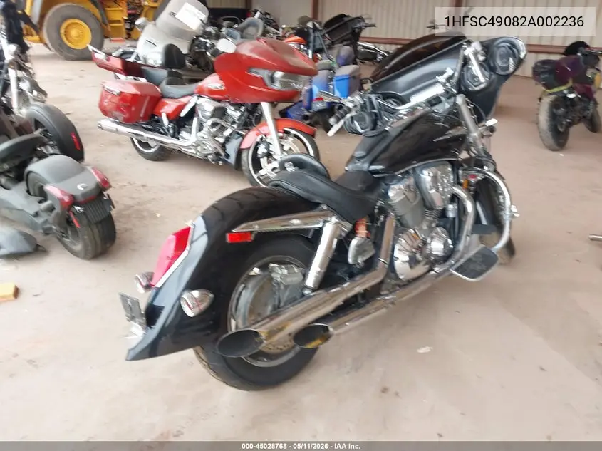 2002 Honda Vtx1800 R VIN: 1HFSC49082A002236 Lot: 45028768