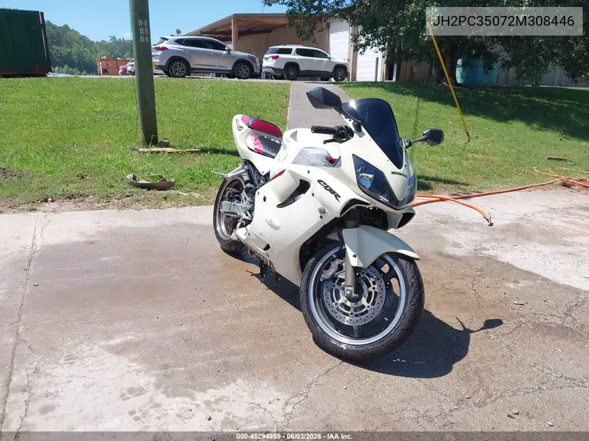 2002 Honda Cbr600 F4 VIN: JH2PC35072M308446 Lot: 45294959