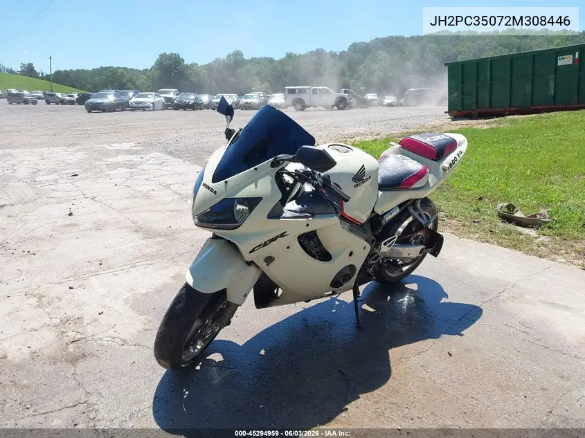 2002 Honda Cbr600 F4 VIN: JH2PC35072M308446 Lot: 45294959