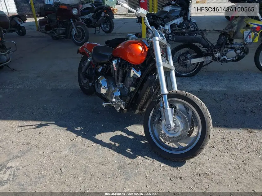 2003 Honda Vtx1800 C VIN: 1HFSC46143A100565 Lot: 45408474