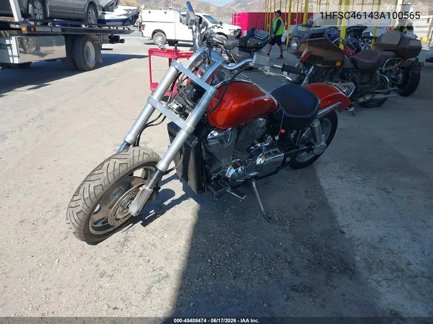 2003 Honda Vtx1800 C VIN: 1HFSC46143A100565 Lot: 45408474