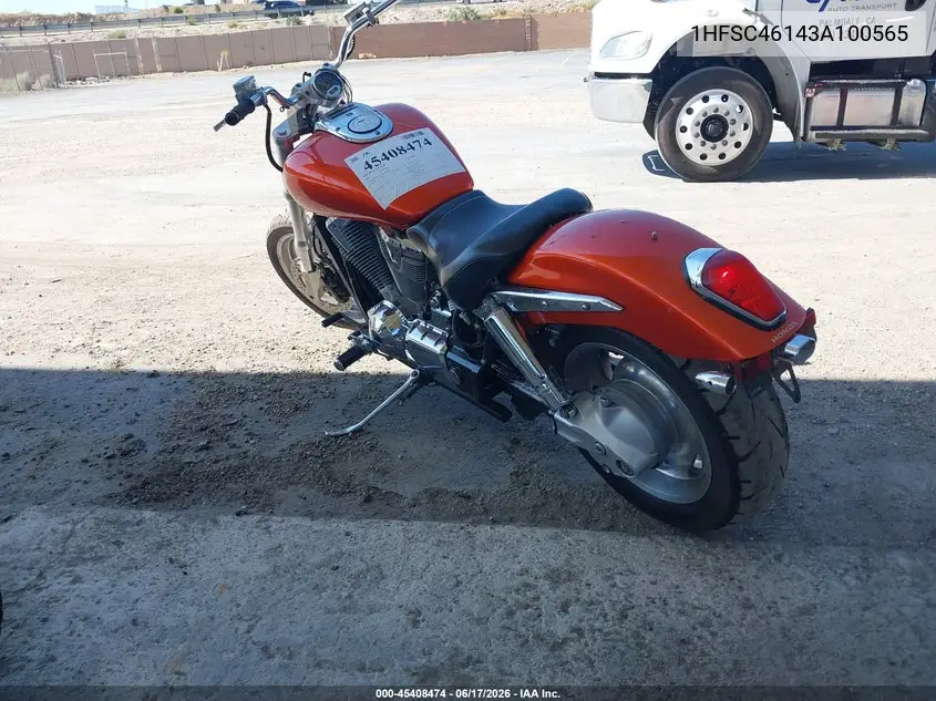 2003 Honda Vtx1800 C VIN: 1HFSC46143A100565 Lot: 45408474